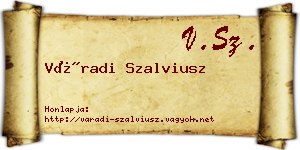 Váradi Szalviusz névjegykártya
